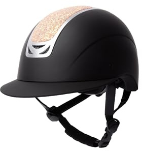 Horze Casque d'équitation pour Femme avec décorations en Cristal, CE en 1384:2023, Casque réglable