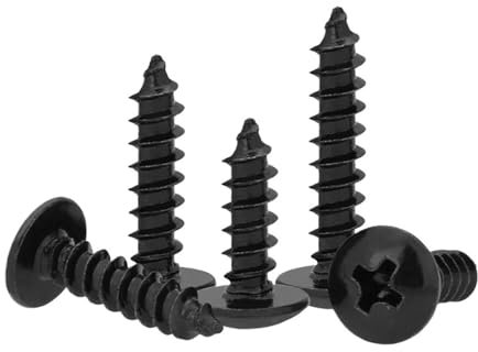 Kreuzschlitzschraube, 20/50/100pcs M2.6 M3 M4 M5 M6 Schwarz Stahl Kreuz Truss Kopf (Kreuz Senken Pilz Kopf) Selbstschneidende Schrauben(35mm,M3 (50pcs))