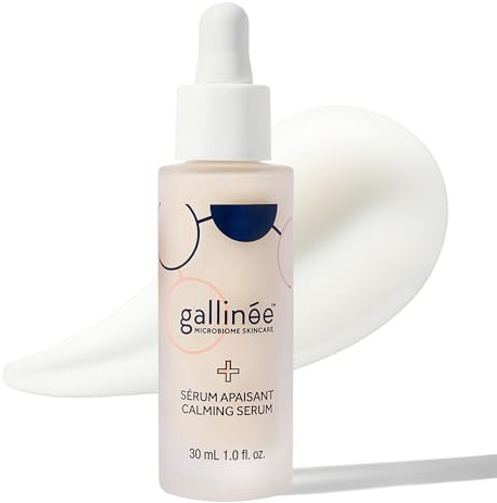 Gallinée Calming Face Serum – Feuchtigkeitsserum gegen Rötungen und Juckreiz mit marinen Präbiotika, Probiotika und fermentiertem Hafer – Dermatologisch getestet für empfindliche Haut – 30 ml