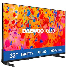 Daewoo TV 32DM65QV Smart TV 32 Pulgadas QLED Full HD (HDR10, 1920x1080, Frameless, Dolby Audio) Gama 2025