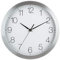 EUROTIME Funkwanduhr, 30 cm, Aluminiumgehäuse, Echtglas, klares 12-Zahlen Zifferblatt, automatische Zeitein- und Zeitumstellung von Sommer- und Winterzeit, Wanduhr für Wohnbereich oder Büro, schwarze Sekunde, wandanliegend, 56130-07