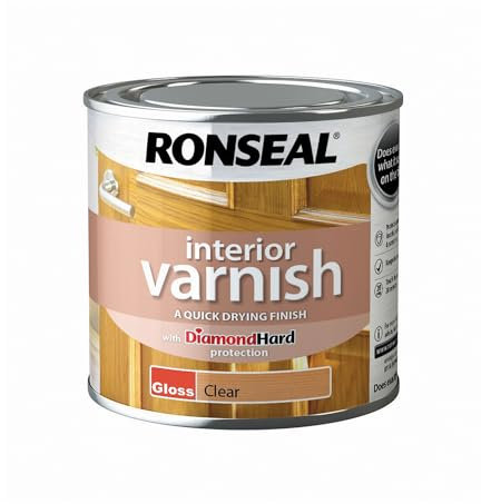 Ronseal RSLIVGCL250 Interior Varnish Quick Dry Gloss Clear, 250 ml