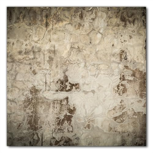 Wallario Selbstklebende Möbelfolie/Tischdecke für Innen und Außen, Größe: 100 x 100 cm - Alte schmutzige Wand aus Beton mit abblätternder Farbe