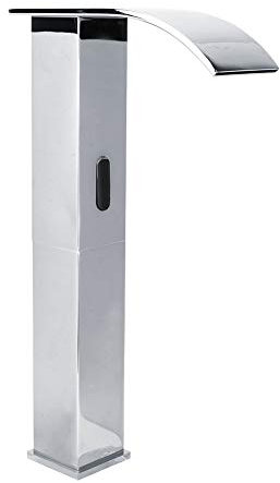 Ymiko Ressort Robinet Salle de Bain Cuisine à Capteur Infrarouge Automatique G1/2 Détection 15-20cm en Cuivre Résistant à la Corrosion Économie d'eau for Familles Bureaux Collectivités