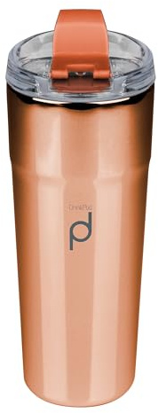 Drink Pod Metallic Range 450ml Coffee Flask, Copper, Stainless Steel Double Wall Insulated Travel Cup