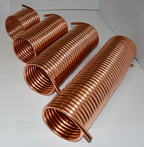 Spirale en tube en cuivre de 15 m 15 x 1 mm pour tuyau de poêle 150 mm DN 150 avec un diamètre intérieur d’environ 154 mm