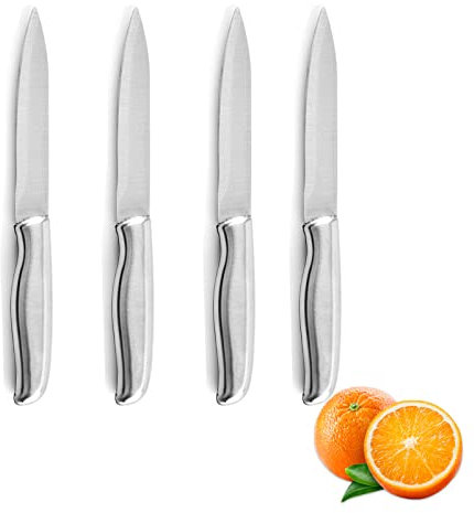 Ailelan Fruit Knife, 4 Pack Small Kitchen Knife Sets, Sharp and Durable Vegetable Knives Set Small, Stainless Steel Fruit Knives Small Suitable for Most Vegetables, Fruits and Meat