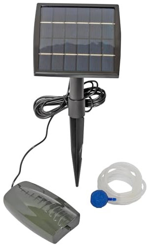 Oxbridge 1 Air Stone Aerator Pond Water 2.5W Aerator Oxygenator Solar Powered Oxygen Pump Garden, Aquarium Fish Tank