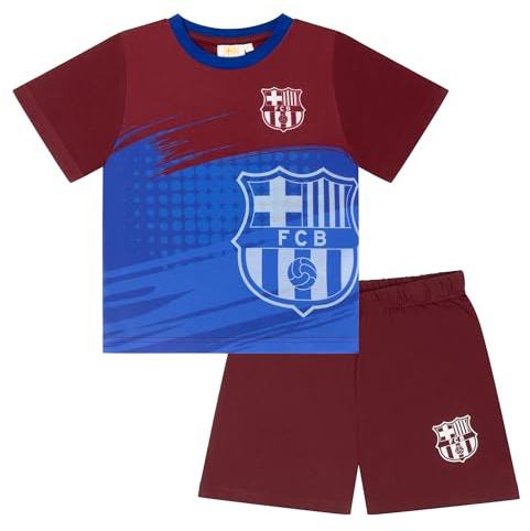 Barcelona FC Pijama de Manga Corta para Niños - 5-6 Años: 116cm