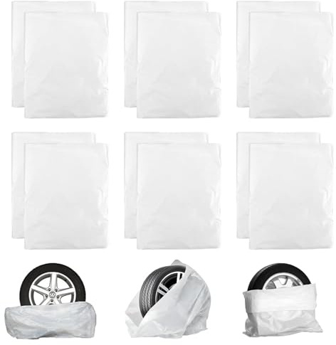 TMRBBesty Reifentüten,Reifensäcke,Reifenschutzhülle,Reifenhülle,12er für Reifen Bis 20 Zoll, Wasserdicht, Schützen Verschleiß, für Reifen Aufbewahrung, Transport