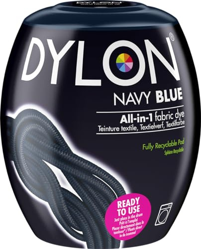Dylon Dye Pod Waschmaschinen-Textilfarbe Navy Blue X3
