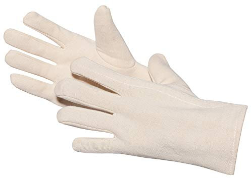 Jah 760-MHB Baumwollhandschuh 6 Paar oekotex verstärkt Jersey schwer weiß Gr. 9