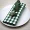 FILU Servietten 4er Pack Dunkelgrün/Weiß kariert (Farbe und Design wählbar) 45 x 45 cm - Stoffserviette aus 100% Baumwolle im skandinavischen Landhausstil