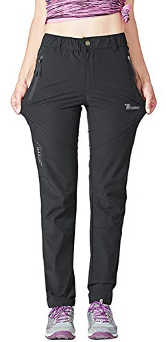 YSENTO Womens Outdoor Walking Hiking Trousers Lightweight Quick Dry Water Resistant Trekking Pants with Zipper Pockets