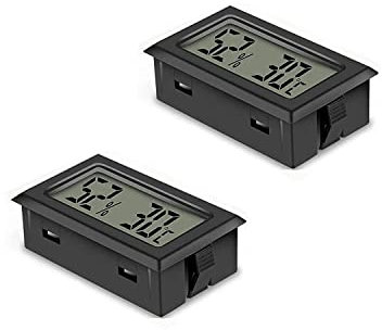 Mini testeur d’humidité de température d’hygromètre numérique de thermomètre d’affichage à cristaux liquides pour réfrigérateur d’intérieur (2PCS)