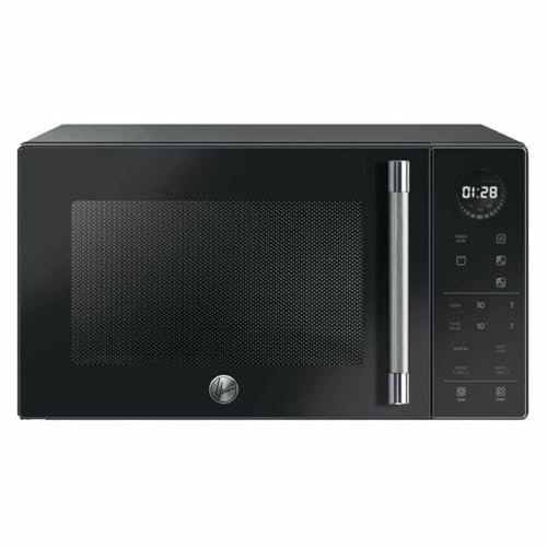 Hoover H5MG25STB Micro-ondes avec gril,25L,Puissant 900W + Gril 1000W, 6 Niveaux de puissance, Programmateur digital, Décongelation automatique, Minuterie, Démarrage Express, Mode éco & silence, Noir