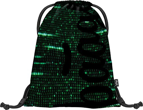 Baagl Turnbeutel für Jungs - Sportbeutel für Jungen, Kinder, Teenager - Schule und Sport Schuhbeutel, Sportsack mit Reflektiven Elementen (Numbers)