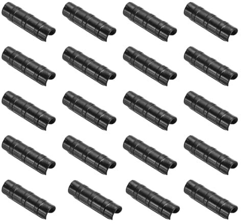 PATIKIL Greenhouse Clamp, 20 Pack Plastic Garden Buildings Tube Clips Hoop for 3/4 20mm Pipe Greenhouse Film Frame Sunshade Net, Black