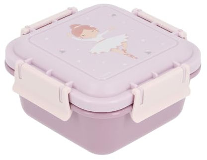 Tutete - Táper de almuerzo infantil de 380 ml, hermético, apto para microondas y lavavajillas, para parque, pícnic y escuela, sin BPA, cierre seguro - Ballet