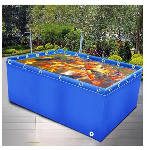 Piscina elevada de lona para estanque de peces, tanque portátil plegable para almacenamiento de agua, depósito para estanque de peces, piscina para acuicultura, estanque para cría de koi para riego