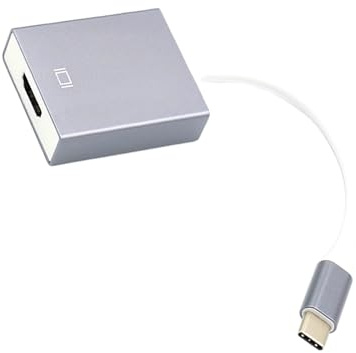 Adaptador USB C a HDMI 4K de aluminio tipo C a HDMI para laptop, proyección, smartphone, tabletas, televisores, monitores, cable adaptador