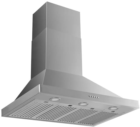 Upgraded 48 inch Wall Mount Range Hood Vent Convertible Dual Motors 1500CFM Stainless Steel for Kitchen 3 Speed Exhaust Fan ETL listed (Upgraded Dual Motors)