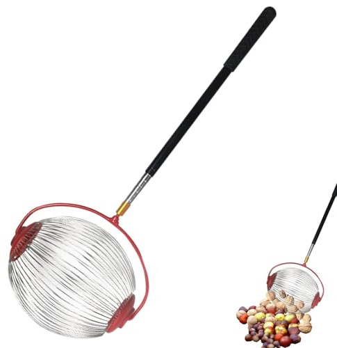 Raccoglitori di noci Harvester, nocciola del raccoglitore di frutta, leggero strumento manuale per esterni, in acciaio inox, grande capacità, ad alta densità, Steelwire Gap for Walnuts Pecans