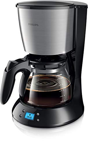 Philips HD7459/20 Daily Filter-Kaffeemaschine, Timer, schwarz/metall