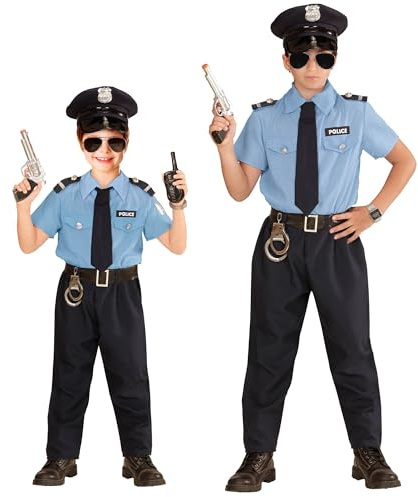 W WIDMANN MILANO Party Fashion - Costume enfant policier, agent de police, homme de loi, commissaire, uniforme, déguisements de carnaval
