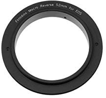 Fotodiox 52mm Filter Thread Lens, Macro Reverse Ring Camera Mount Adapter, for Canon EOS 1d,1ds,Mark II, III, IV, 5D, Mark II, 7D, 10D, 20D, 30D, 40D, 50D, 60D, Digital Rebel xt, xti, xs, xsi, t1i, t2i, 300D, 350D, 400D, 450D, 500D, 550D, 1000D