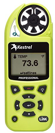 Kestrel 5200 Professional Environnementale au mètre avec Link, Haute VIZ Vert