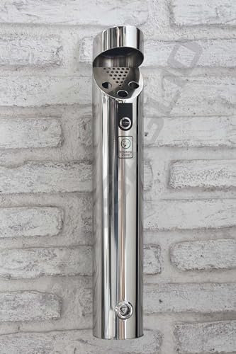 Posacenere da esterno o interno da muro in acciaio inox anti corrosione (LA FATTURA DEVE ESSERE CHIESTA AL MOMENTO DELL'ORDINE - INVIARE DATI) - NON SI ACCETTANO ORDINI CON PAGAMENTO: SPLIT PAYMENT