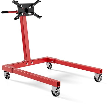 Wiltec Motorständer bis zu 570kg aus lackiertem Stahl mit Rollen Motorheber, Getriebeheber, Getriebehalter