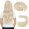 Sassina Tapes Extensions Echthaar Platinaschblond Remy Menschenhaar Haarverlängerungen Nahtloser Hautschuss Tape in Echthaarverlängerungen 35cm 50 Gramm 20 Stück #60