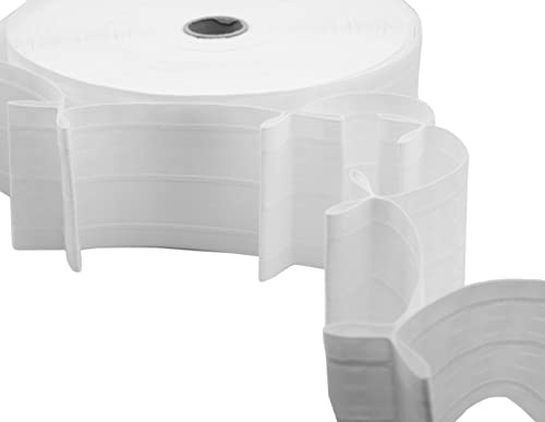 Furlanis - Cinta Fruncidora Para Cortinas Con Bolsillos Tres Cuerdas, Cinta Automática, Tejido Italiano - 80 mm x 50 m