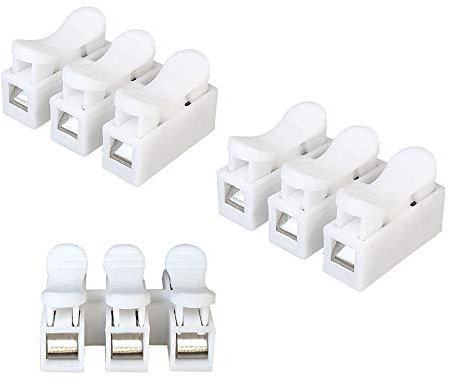 Aiqeer 60 Stück CH3 Federdrahtverbinder Set, Schnelldrahtverbinder Anschlussklemme, Schnellanschluss Klemmenblock