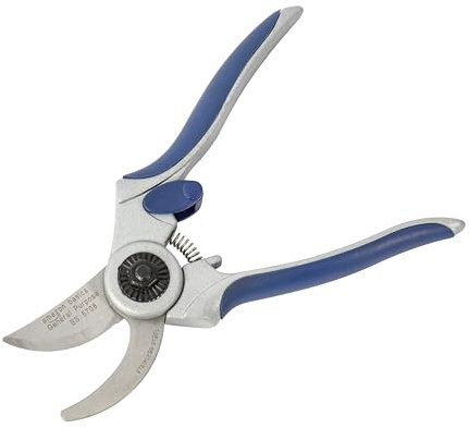 Amazon Basics Tijeras de podar bypass de acero, 17,8 cm, Azul