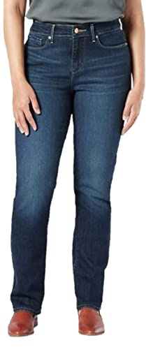 Levi Strauss Signature Gold Women's Modern Straight Jeans Mid-Rise Stretch Denim (Available in Plus Size), Angel Island, 10 Long