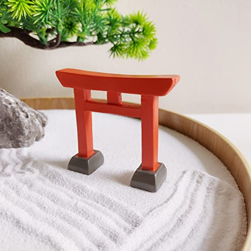 ZEN&TAO Accessoires de jardin zen miniature pour bureau, bricolage, jardin zen, idée cadeau japonaise, terrarium, maison de poupée, bonsaï, kit d'artisanat décoratif (porte orii)