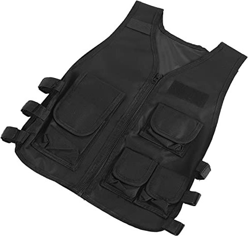 Zerodis Security Guard Training Militärweste Klettern Schwarz Schießweste (L 45x54cm für 12 bis 36 Monate)