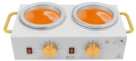 LUNICASHA Waxing Set Doppeltopf Wax Maschine Wachs Haarentfernung Wachswärmer Wachsmaschine für Wellness-Salon Warmwachsgerät für Professionelle und Hause 200W 0~100℃