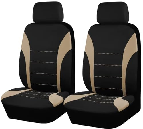 TVVXIO Auto Schonbezüge für Toyota Hilux 2016-2024, Stoff Sitzbezüge Komplettset Autositzbezüge Atmungsaktiv rutschfest,C Beige