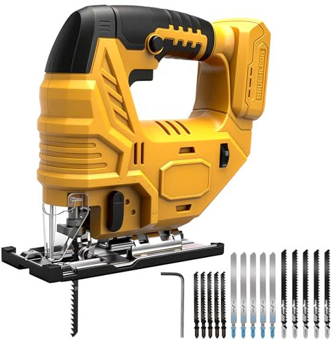 WingFly Seghetto Dewalt 18 V, batteria 20 V, 3000 SPM, utensile elettrico 15 lame T, velocità variabile, taglio 0°-45° legno, plastica, metallo