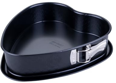 Zenker Stampo per saltare a forma di cuore, Ø 25 cm, con motivo a cuore, senza PFAS, ideale per San Valentino e festa della mamma, made in Germany