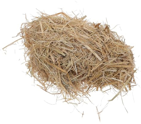 Cabilock Paja Natural Seca para Ropa de Cama de Mascotas Pequeñas, Alfombra de Paja para Gallinero y Conejos, Cama Higiénica de 1 Kg para Animales de Granja y Jardín