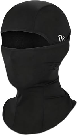 Cagoule Moto Été Respirante, Masque Moto Balaclava Anti UV, Cache Cou Moto Léger Unisexe Homme Femme pour Sport Cyclisme Randonnée, Cagoule/Cagoule PSG Noir