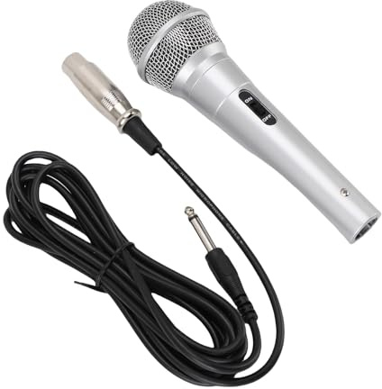 Alomejor Kardioid Dynamisk Mikrofon för Karaokesång med Bruseliminering, Handhållen Trådad Mikrofon för Inspelning och Scenframträdanden, Premiumbyggd, 1 Enhet