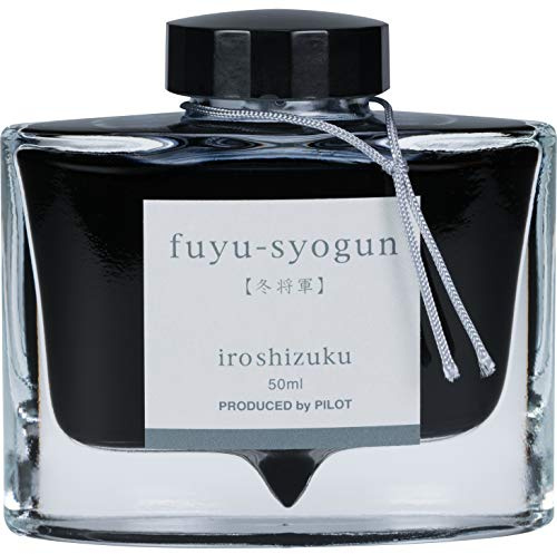 PILOT Iroshizuku Bottled Fountain Pen Ink, Fuyu-Syogun, Rigor of Winter (Cool Gray) 50ml Bottle (69215)