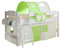 TiCAA Hochbett, Kinderbett Spielbett mit Treppe aus Kiefer Massivholz Bettgestell 90 x 200