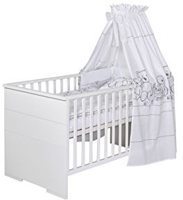 Schardt - Kinder Kombibett - 70x140cm Maxx Weiß - 3fach Höhenverstellbar - Gitter mit 3 Schlupfsprossen